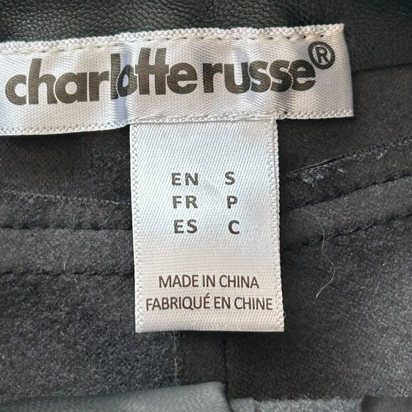 Black Vegan Leather Women's Shorts Size Small High Waist - Picture 4 of 10